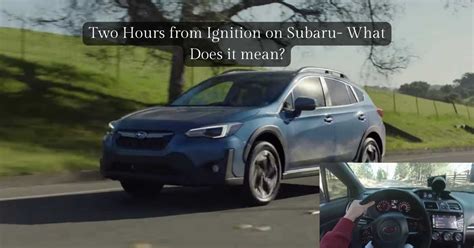 Notice a strange or unfamiliar light appearing on the instrument panel of your <b>Subaru</b>? It could be a normal indicator light or it could mean a potential issue with your vehicle. . Subaru 2 hours from ignition on